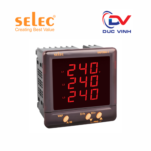Đồng hồ đo điện áp, dòng điện và tần số Selec VAF39A
