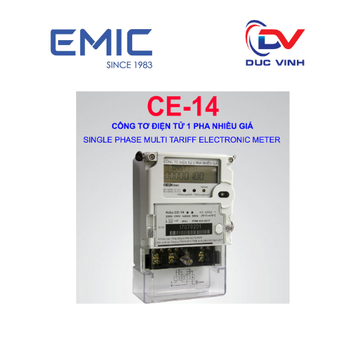 [CE-14] Công tơ điện tử 1 pha nhiều biểu giá CE-14