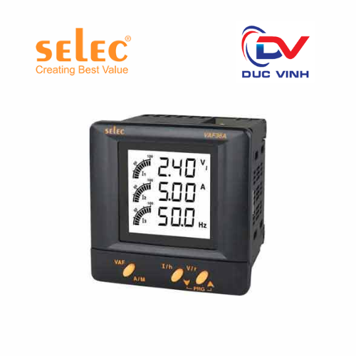 [VAF36A] Đồng hồ đo điện áp, dòng điện, tần số SELEC VAF36A